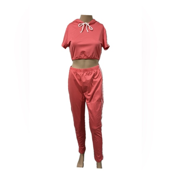 Pants - Women's Pink Two-Piece Set